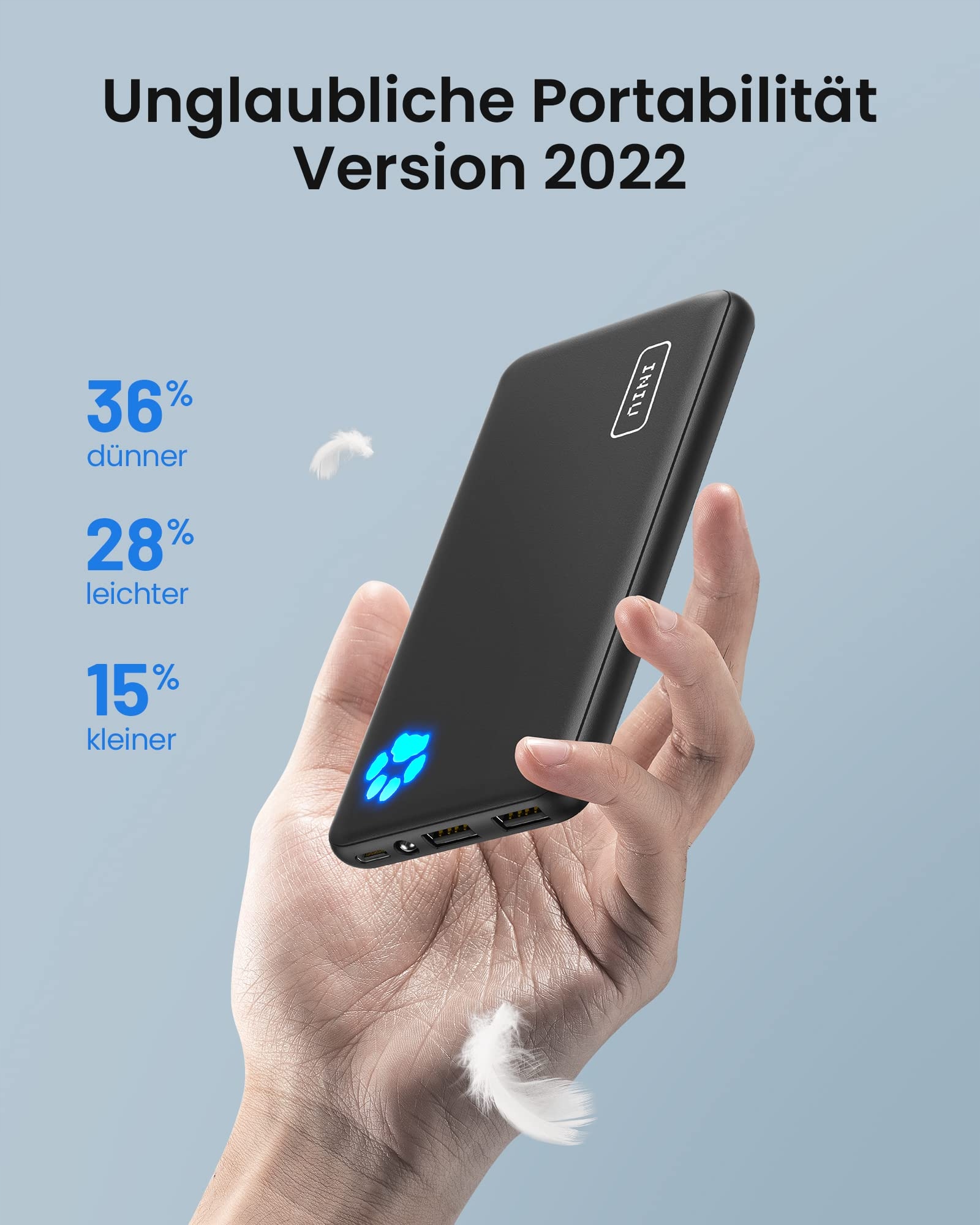 Iniu Ładowarka Przenośna Power Bank USB C 10000mAh — miniatura 2