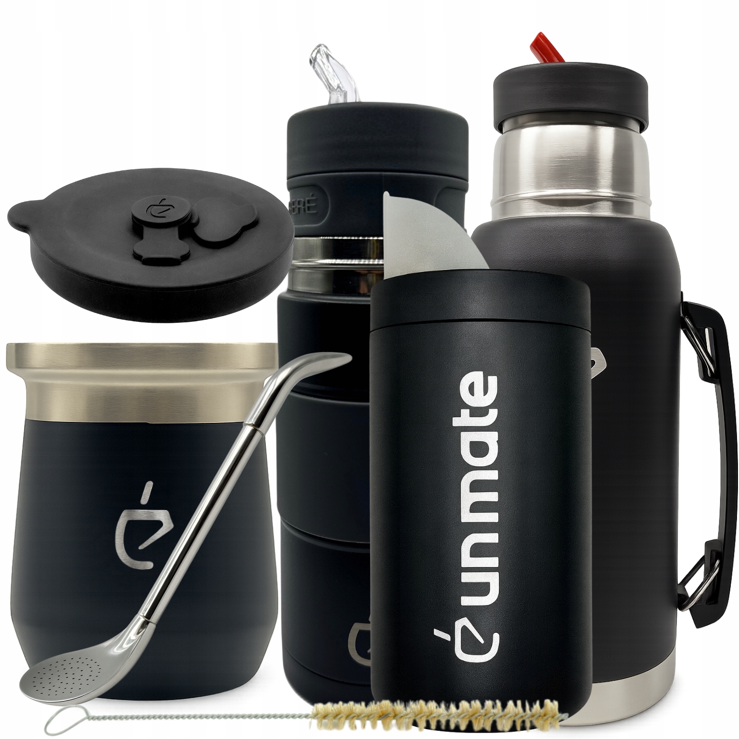 Zestaw yerba mate Travel 7w1: Termolid DualFlow, yerbomos, bombilla, matero