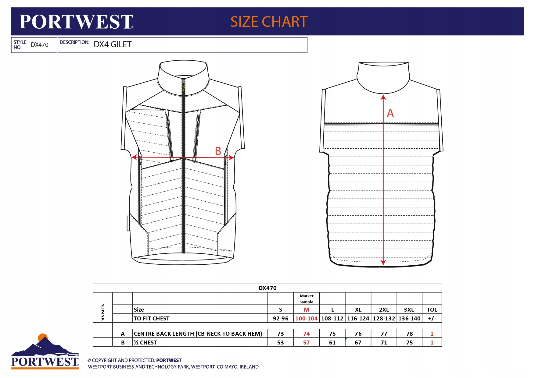 PORTWEST BEZRĘKAWNIK OCIEPLANY GRAY STRECH DX470 Kod producenta DX470MBRS