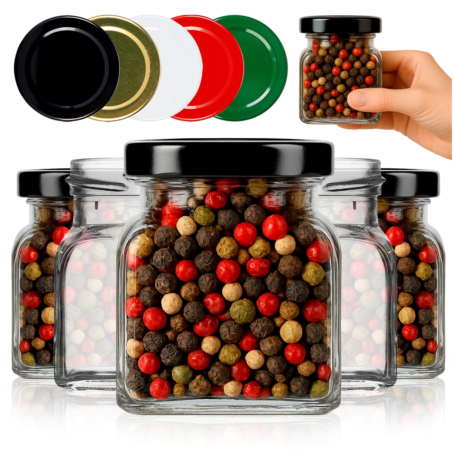 50 x Malé Skleničky Na Koření 120 ML Nádoby Sklenice Jako Dárek