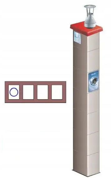 Systémový komín Brata Ferro Turbo K W4 fi 80 8 m 68 x 24 cm plynový olej