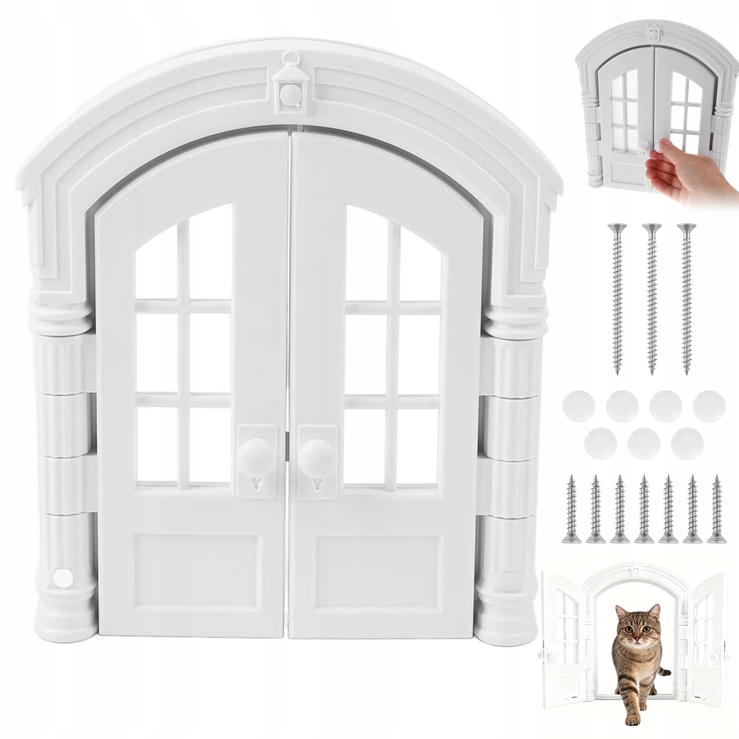 Levně Oboustranná Dvířka Pro Kočky S Bezpečnostním Zámkem A Okénky