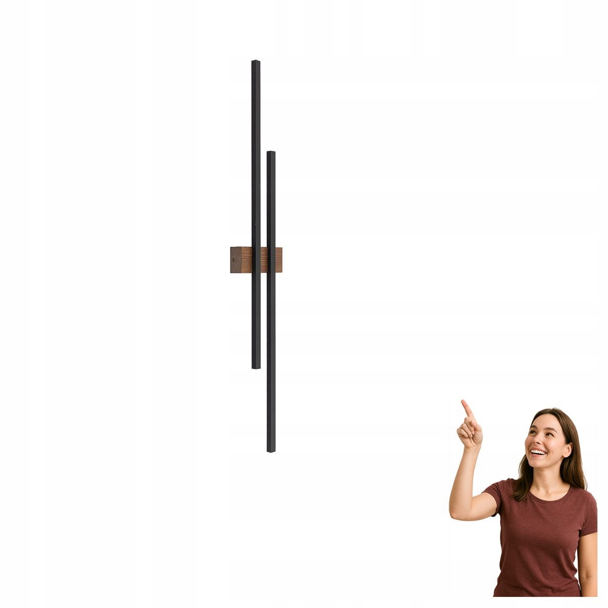 Led nástenné svietidlo 36W Flash Black Wood 6628 Tk Lighting