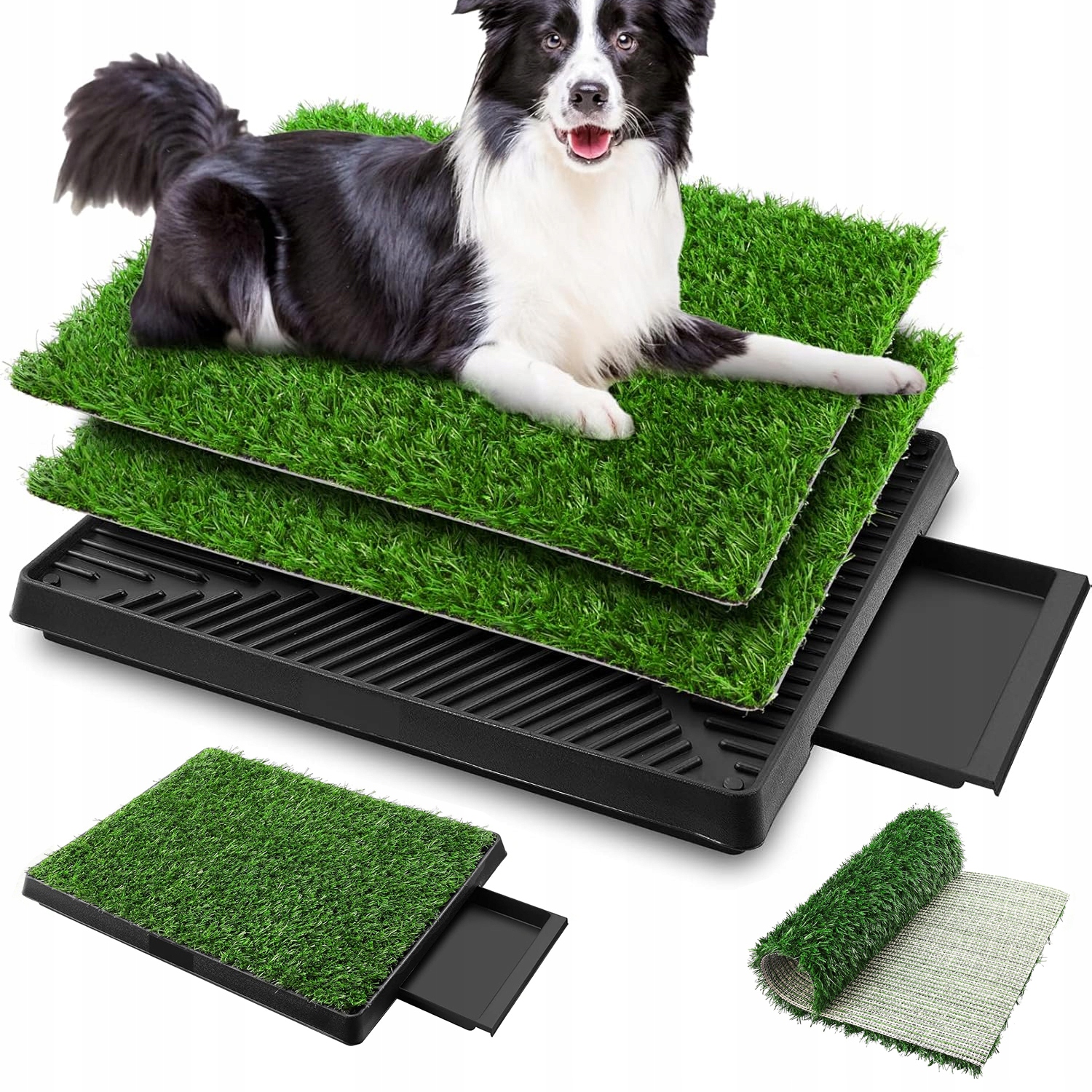 Záchody S Trávou Pro Psa 63X50 CM Pro Balkon, Terasu, Zahradu, Sběrný Podnos