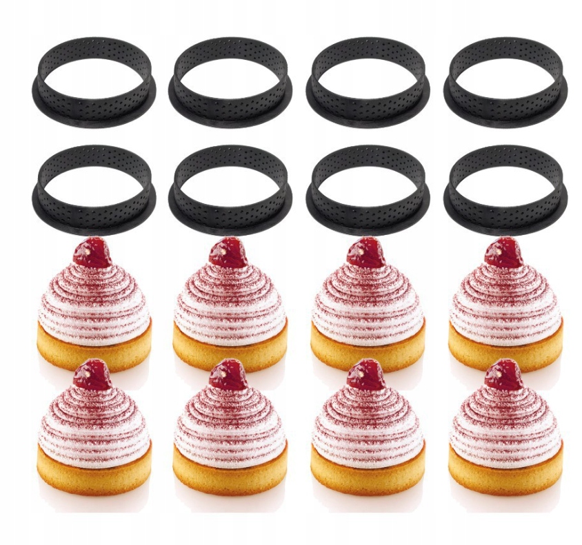 FOREMKI DO TARTY TARTALETEK RANT PERFOROWANY 8szt