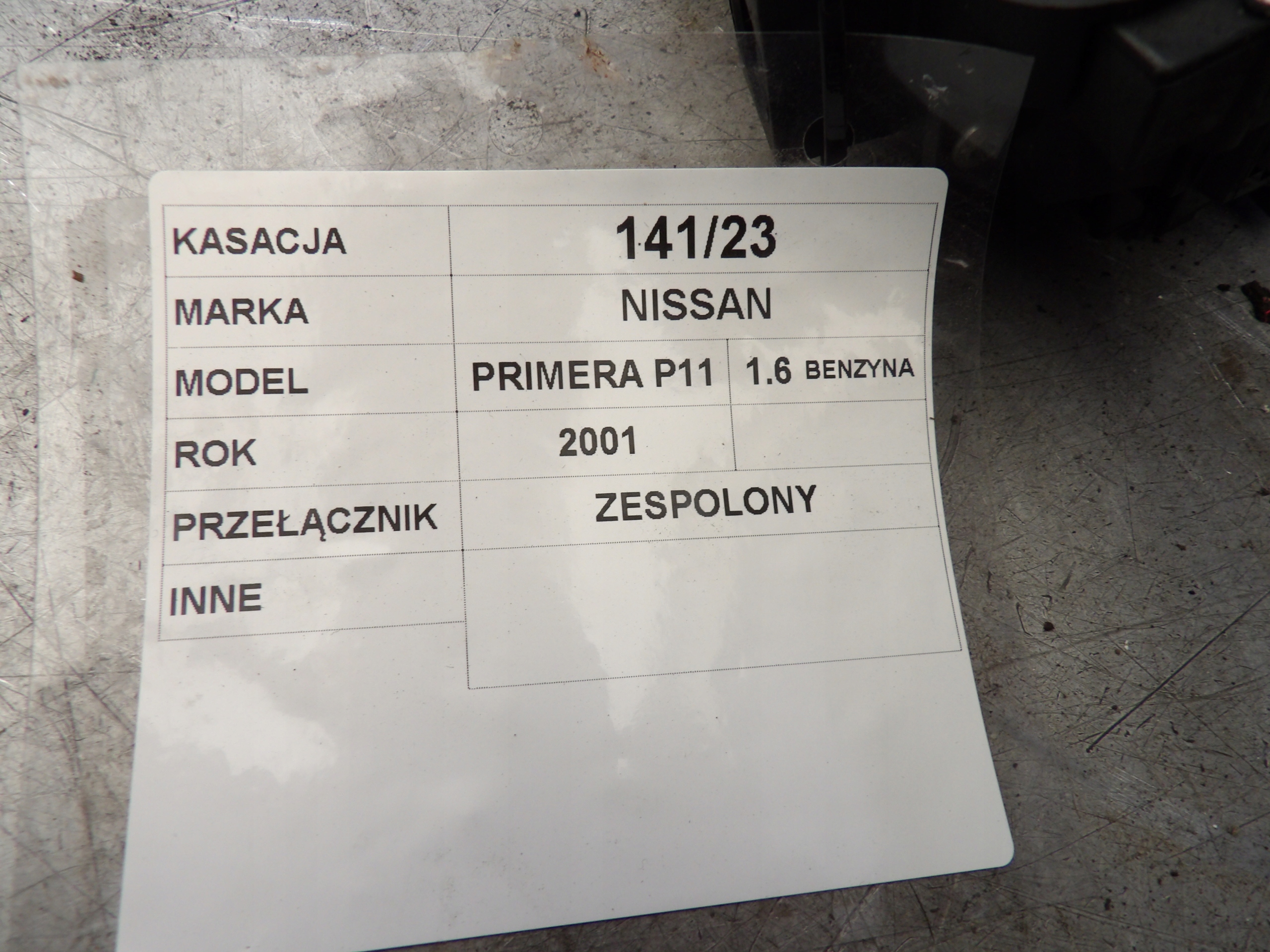 DEVIO LUCI TERGICRISTALLO TERGI NISSAN PRIMERA P11 54034923