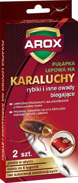 

Pułapka lepowa na karaluchy, rybiki i inne Arox