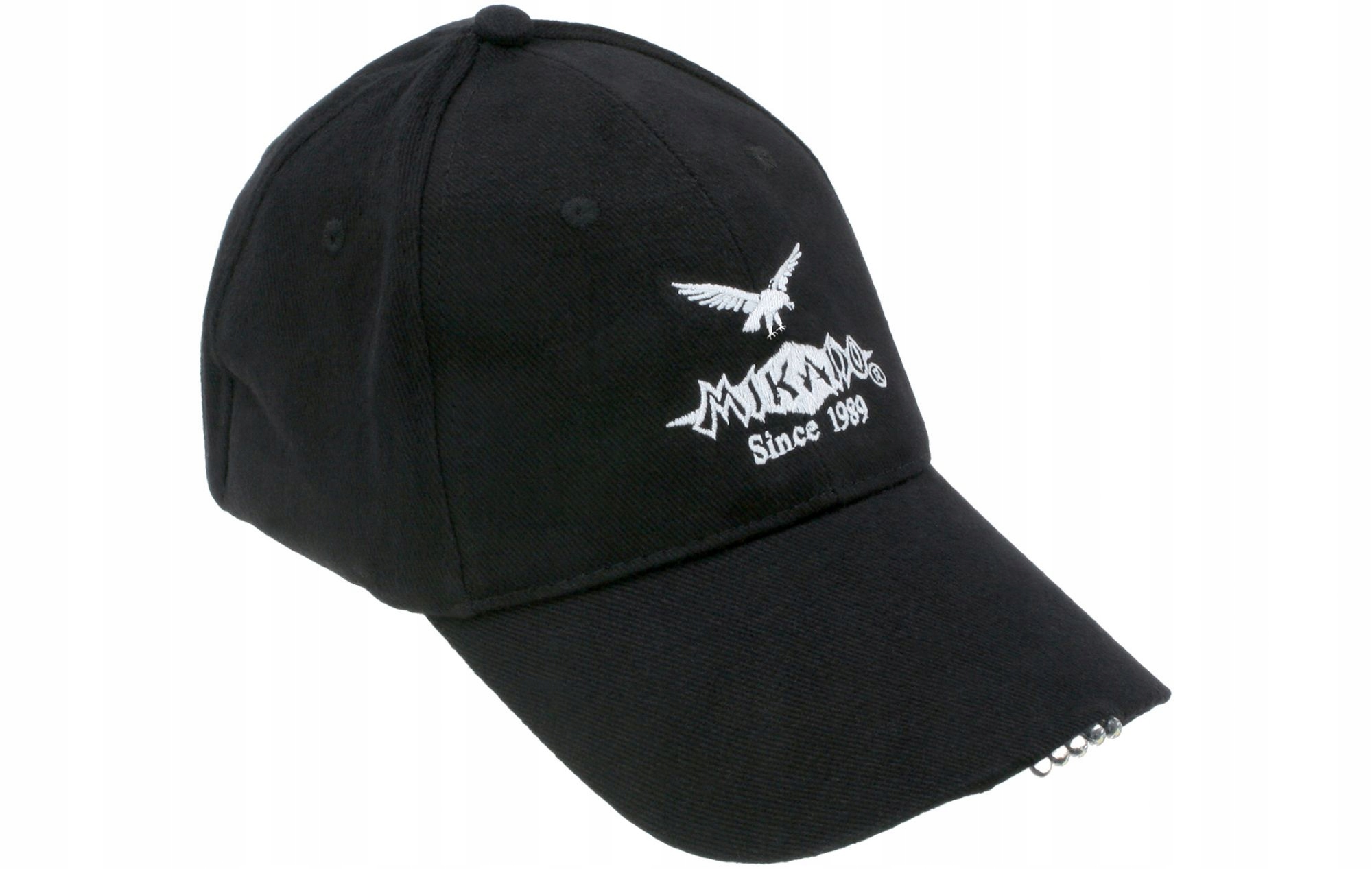 CZAPKA Z DASZKIEM MIKADO Z DIODAMI LED CZARNA