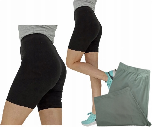 

Kolarki Leginsy Krótkie getry Damskie ZIELONY*2XL*