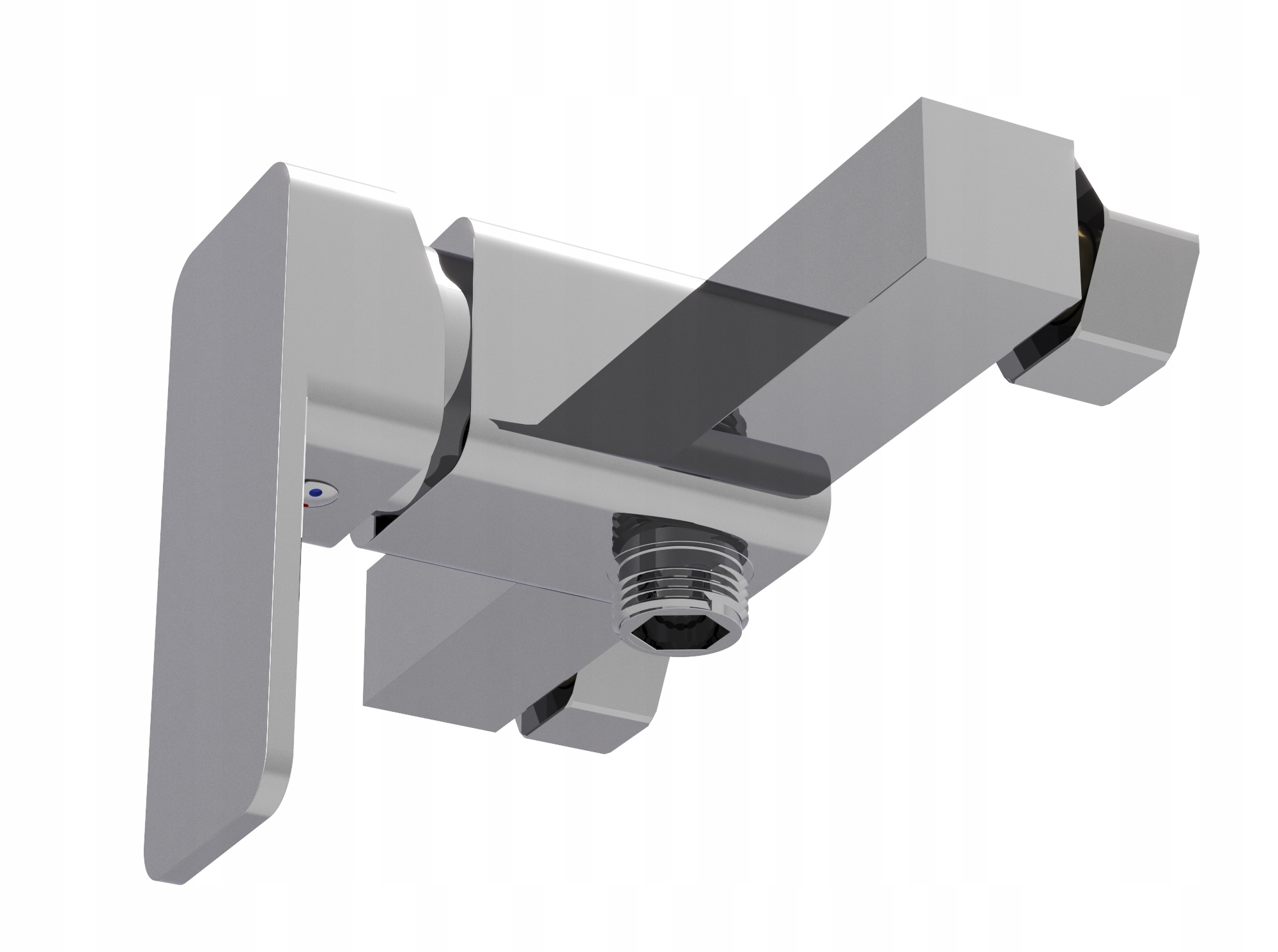 Strieborná Sprchová Batéria Štvorcová Veri Do Kúpeľne