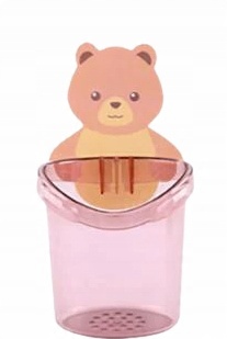 

Pojemnik Kubek na szczoteczki Naścienny Miś Pink