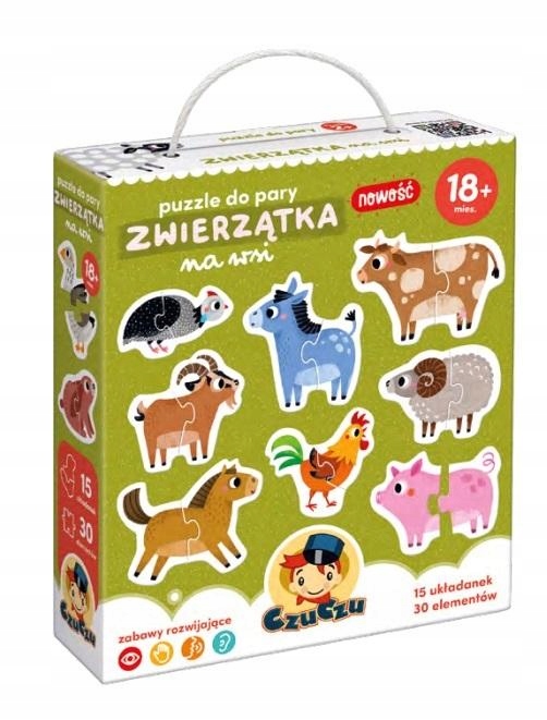 

Puzzle do pary Zwierzątka na wsi