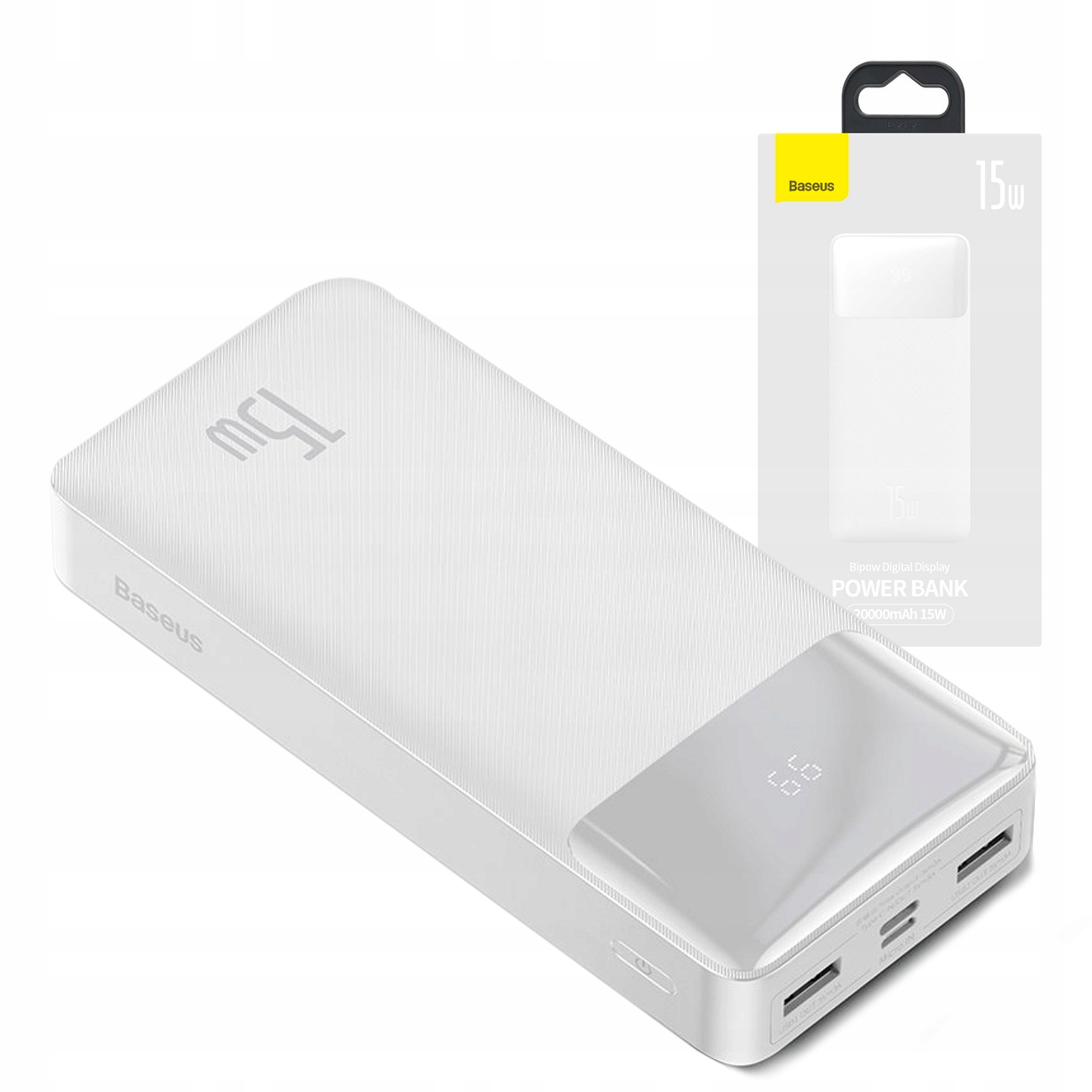 

Baseus Power Bank 20000mAh USB-C/micro/2 x Usb 15W