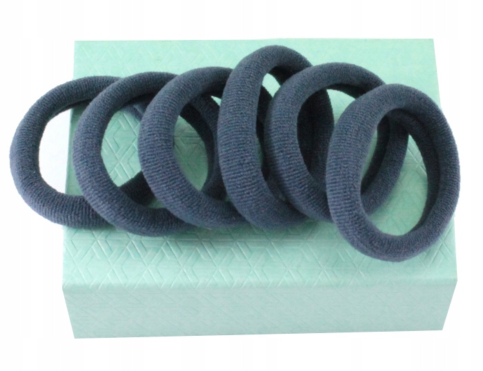 GUMKI DO WŁOSÓW LYCRA 6 SZTUK JASNY GRANAT