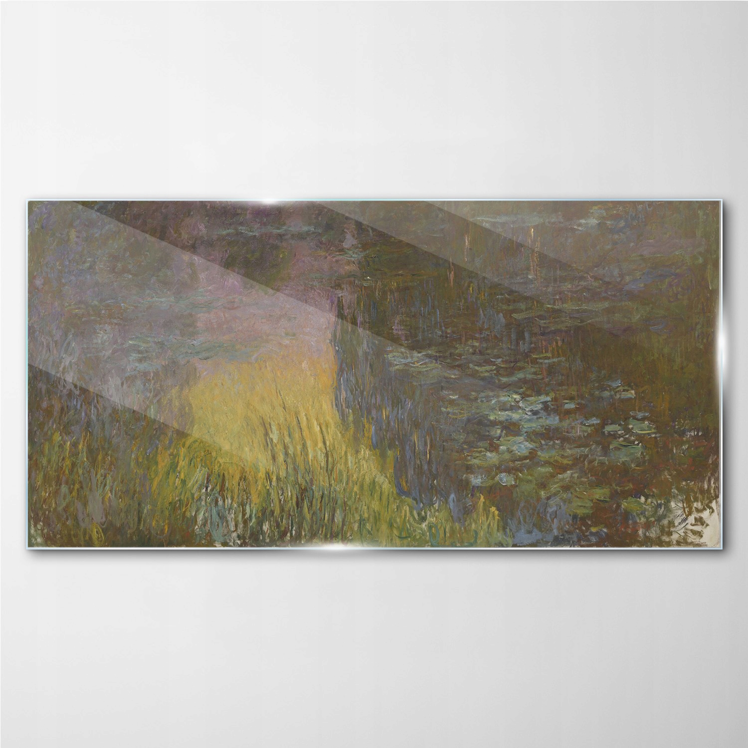

Foto obraz szklany Woda lilie słońce Monet 100x50