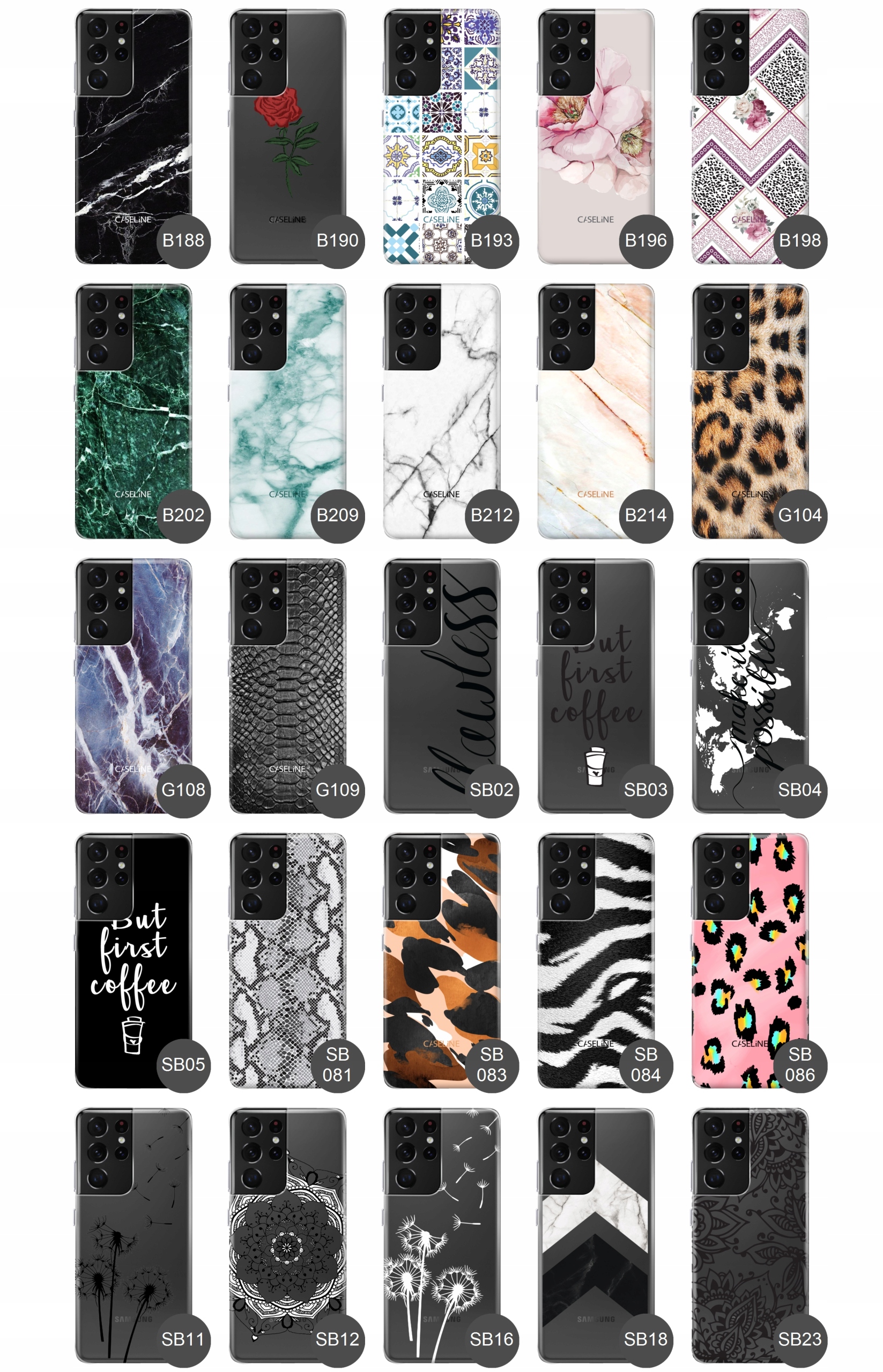 Etui do Samsung S21 ULTRA case guma wzory silikon