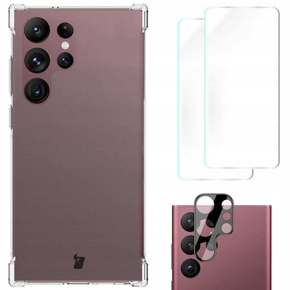 

Etui+2x folia+obiektyw Bizon do Galaxy S23 Ultra