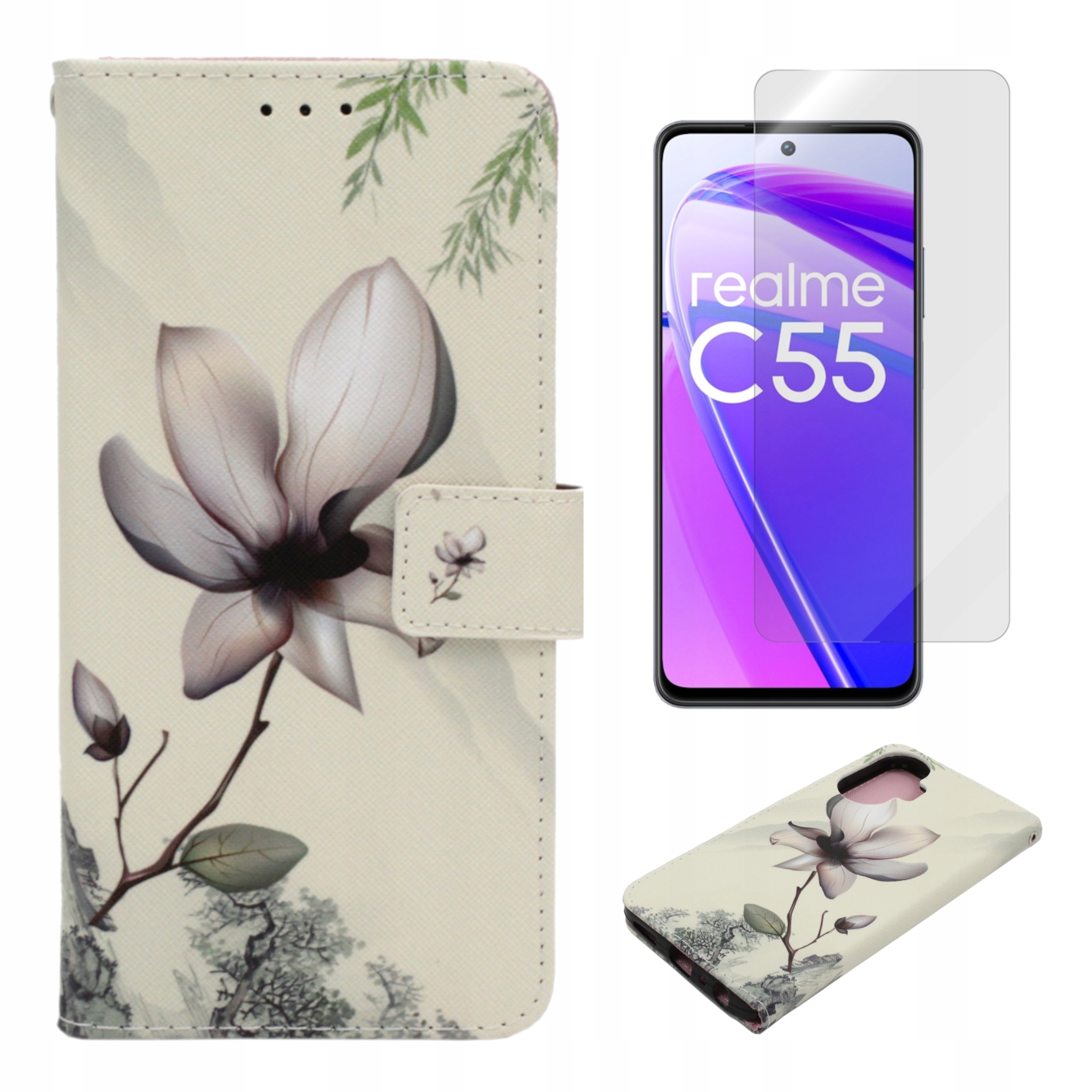 

Etui Smart Crazy do Realme C55 magnolia+SZKŁO