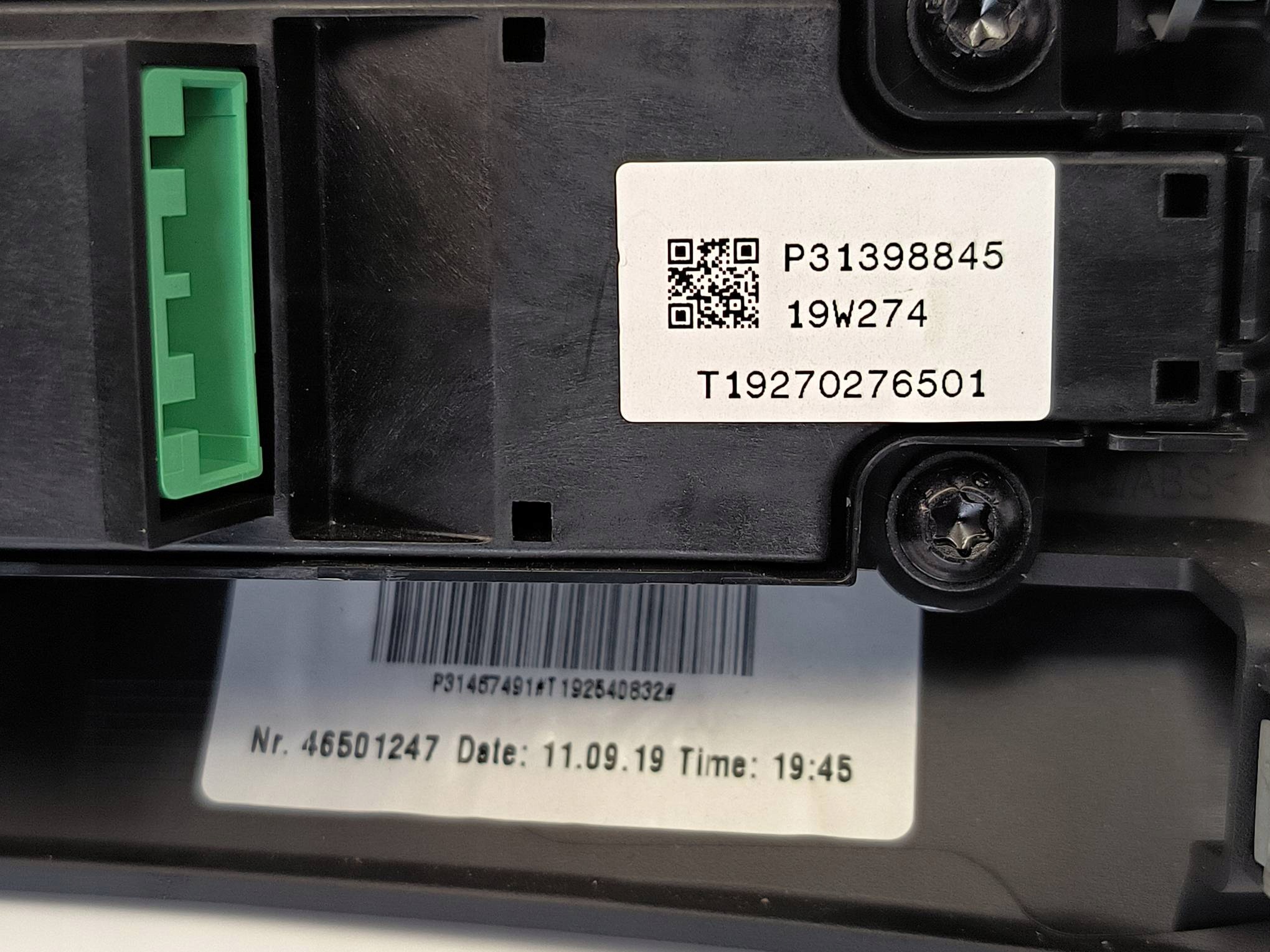 control panel RADIA 31398845 VOLVO V60 II