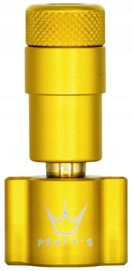 Pompka na naboje CO2 Peaty's Holeshot Tyre Inflator Head Matte Gold