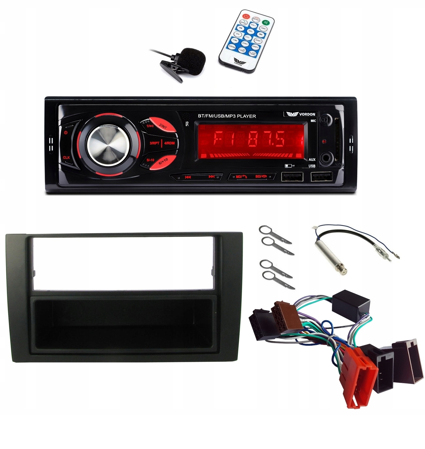 Bluetooth Aux Usb MP3 autorádio Audi A4 B6 B7 Vordon HT-179