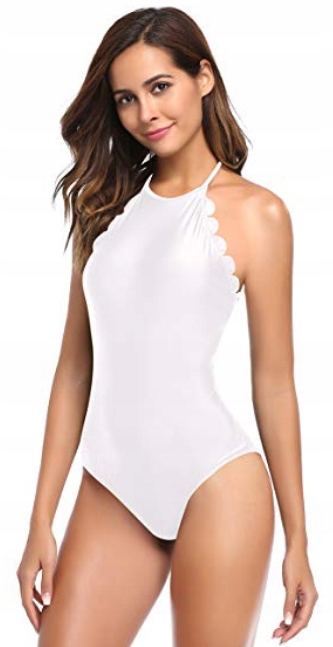 

strój Monokini Falbanka biały Slim Fit ik06 M