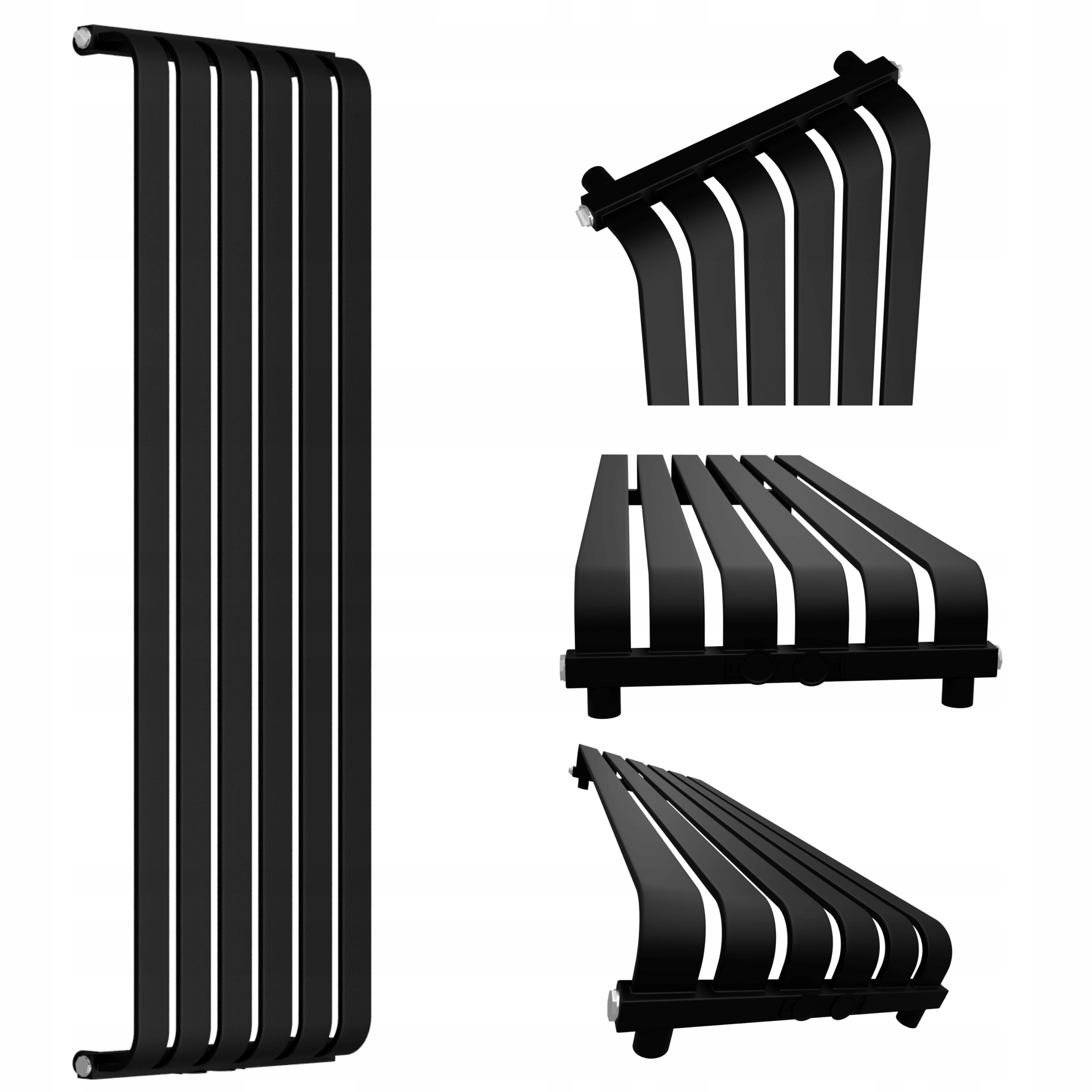 Dekorativní radiátor Amari 1400x395 Černý Mat