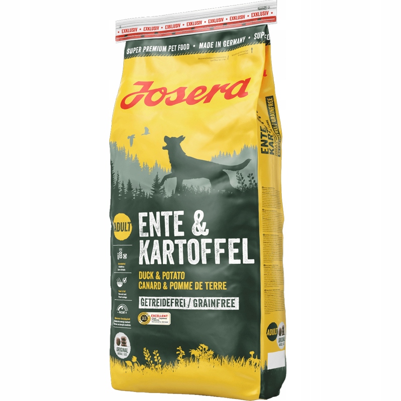 Josera bez zbóż karma dla psów średniej duzęj rasy Kaczka ziemniak 12,5kg