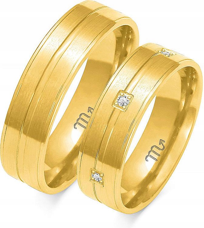 Zlatý snubní prsten jemný 14K 585 r 11 12 13 módní svatební kolekce