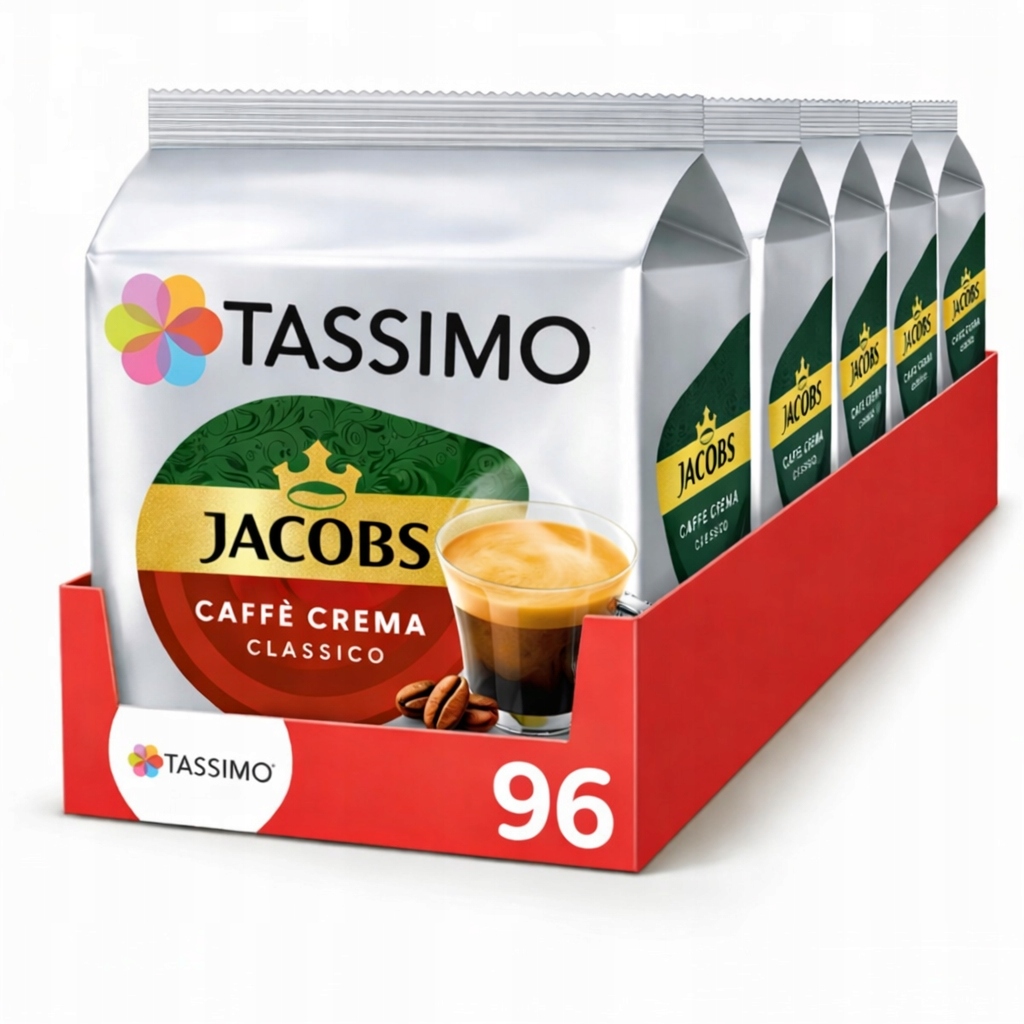 Levně Kapsle Tassimo Jacobs Caffè Crema Classico Klasická 96 Kapslí