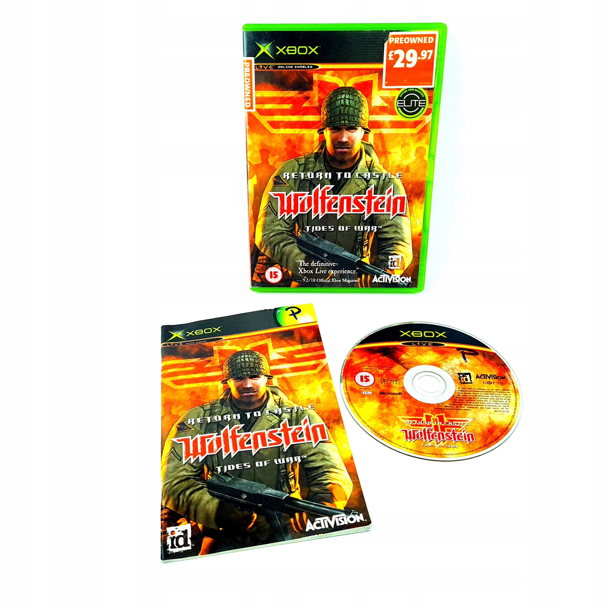 Return to Castle Wolfenstein Tides of War Xbox pudełkowa