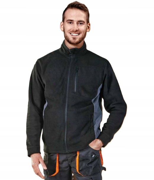 Niteo Polar Roboczy Męski ze stójką Rozpinany Czarny r.L