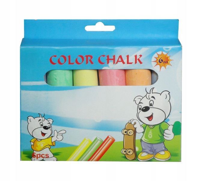 

Kreda chodnikowa do tablicy kolorowa 6 szt