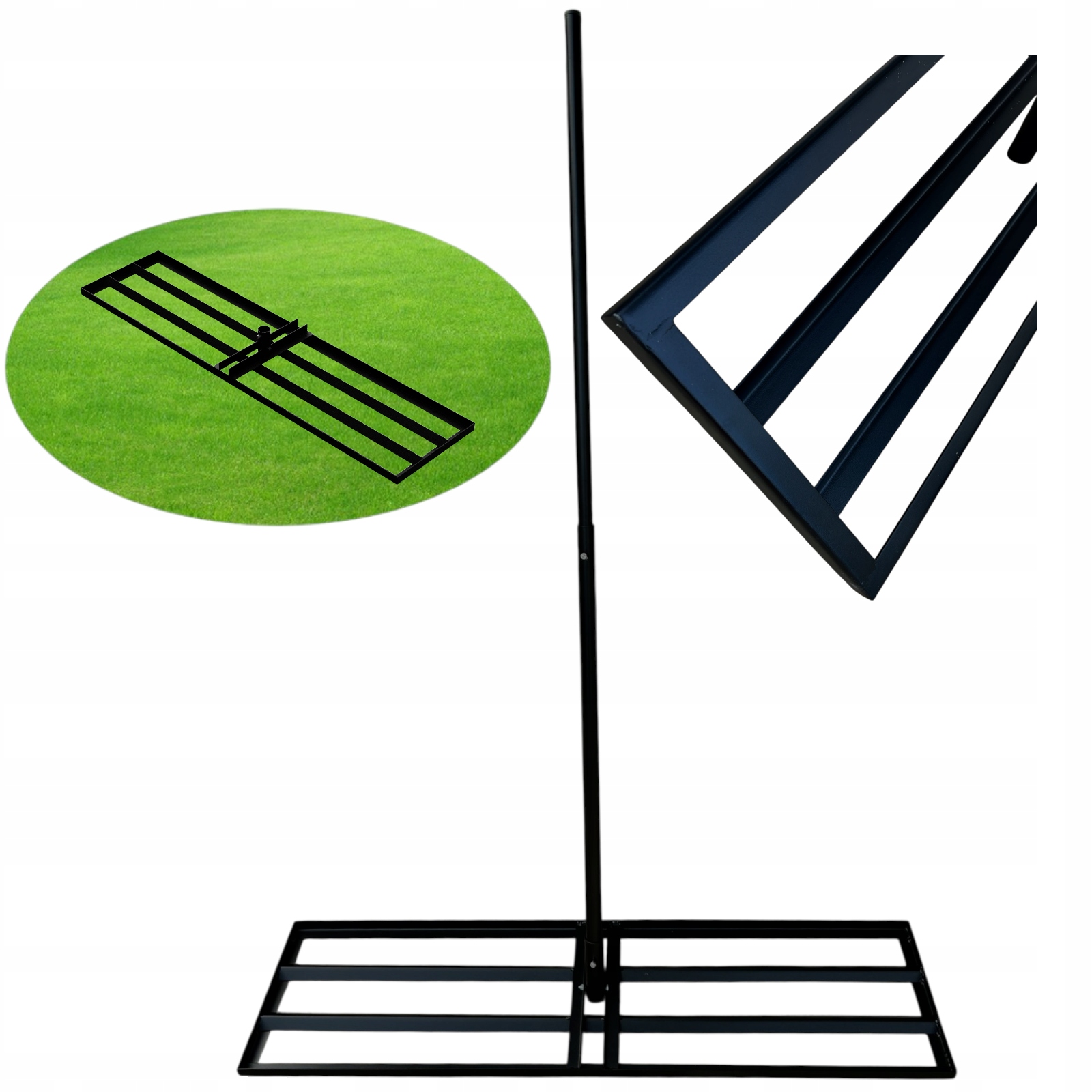 Niwelator Terenu do Trawnika Ogrodu 120x30cm Wyrównujący Grabi Duży Solidny