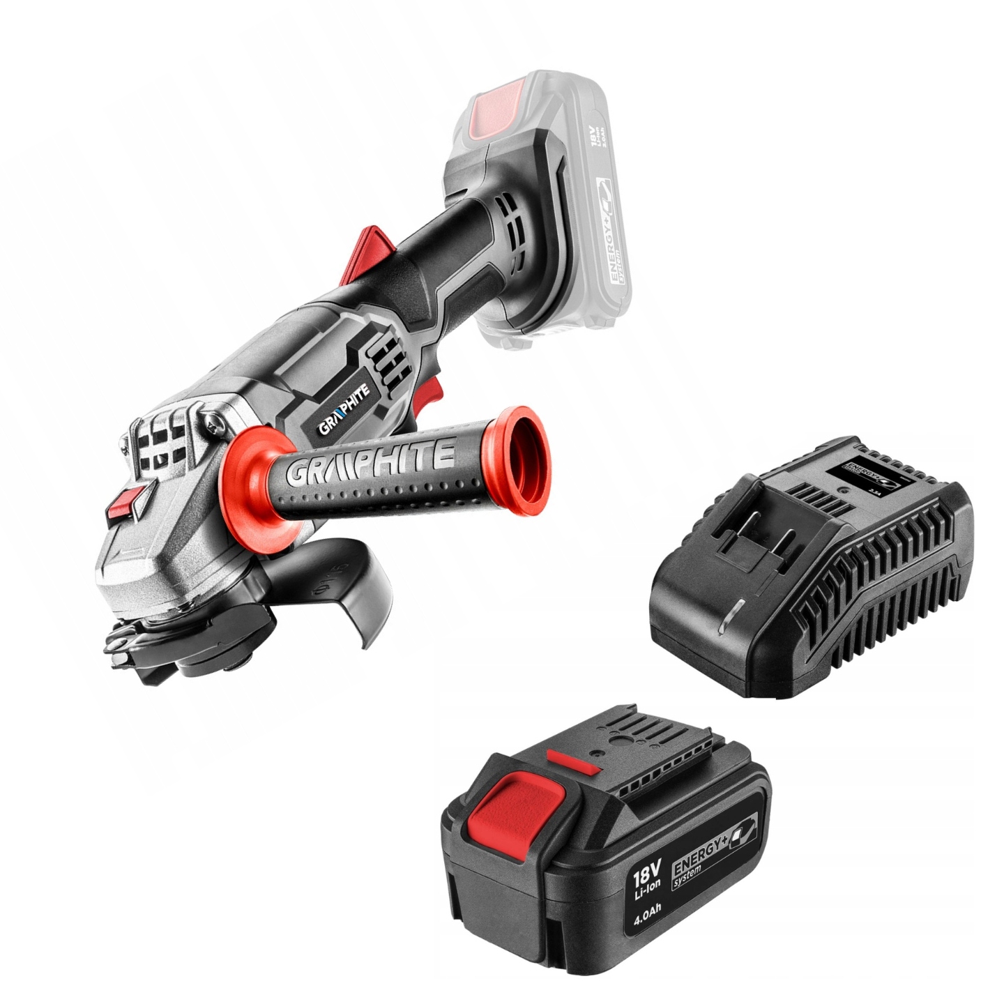 

Szlifierka Kątowa 115x22.2mm+ Aku 4 Ah+ Ładowarka