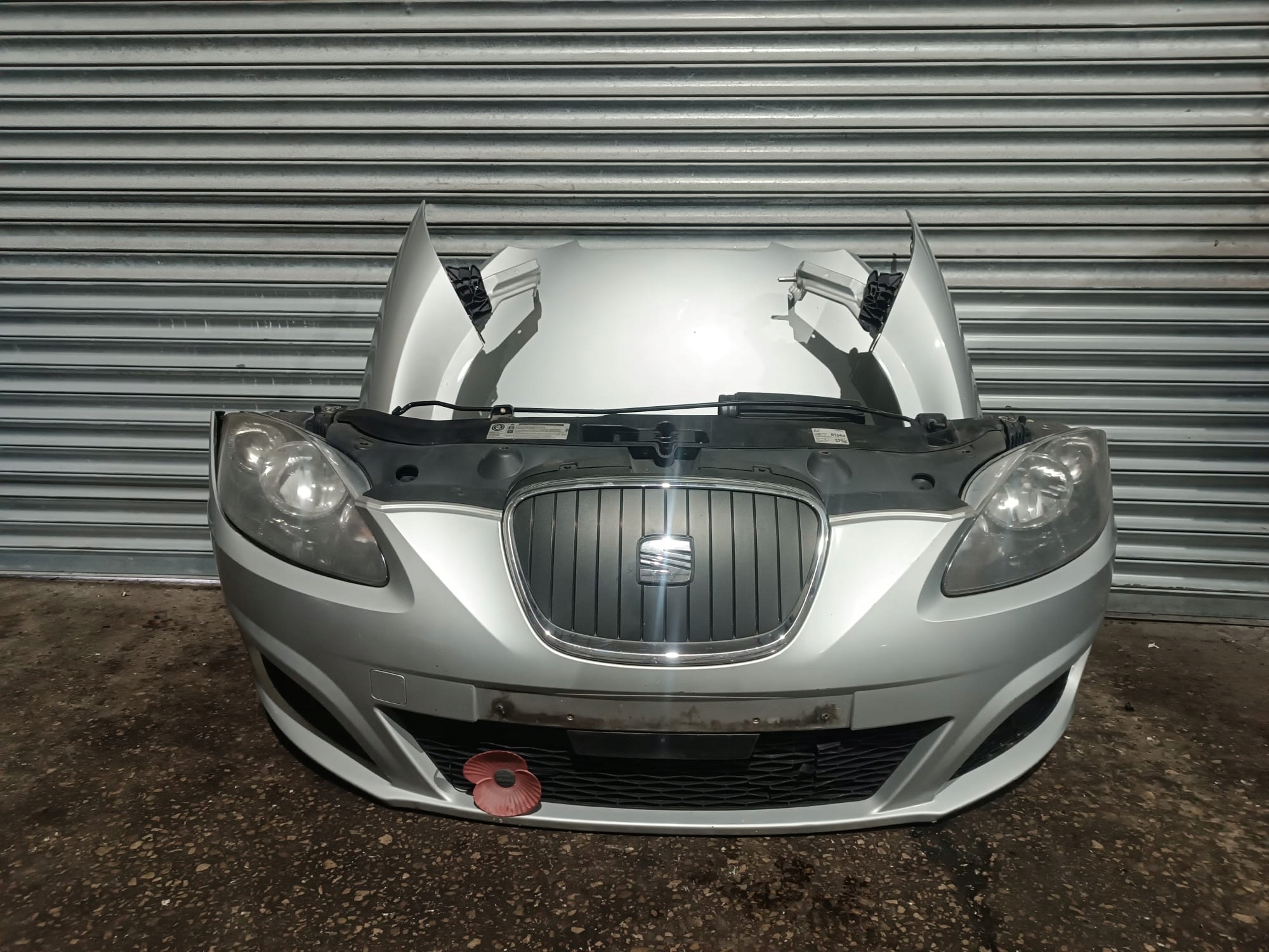 KOMPLETNY PRZÓD SEAT LEON II LX7W MASKA ZDERZAK BŁOTNIK