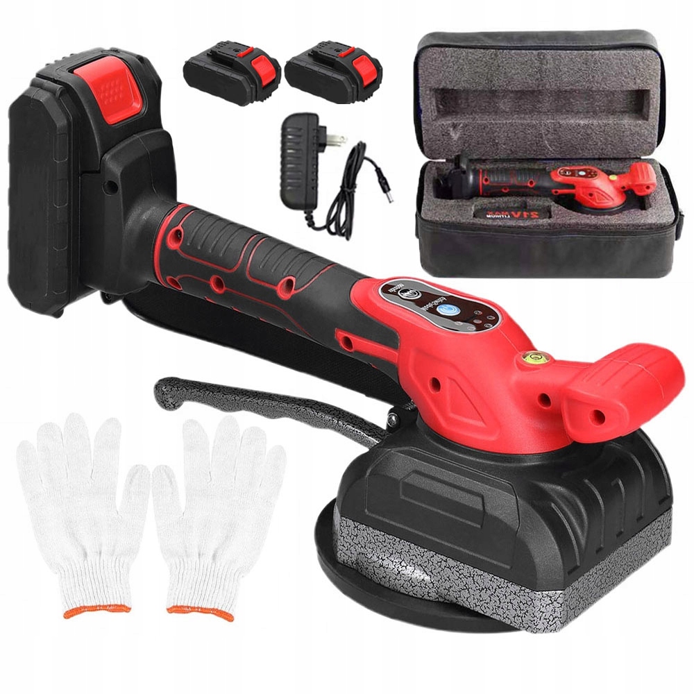 Vibrátor Pro Vyrovnávání Dlaždic 12000 Ot/min 5 Rychlostí LCD 2 Baterie 21 V