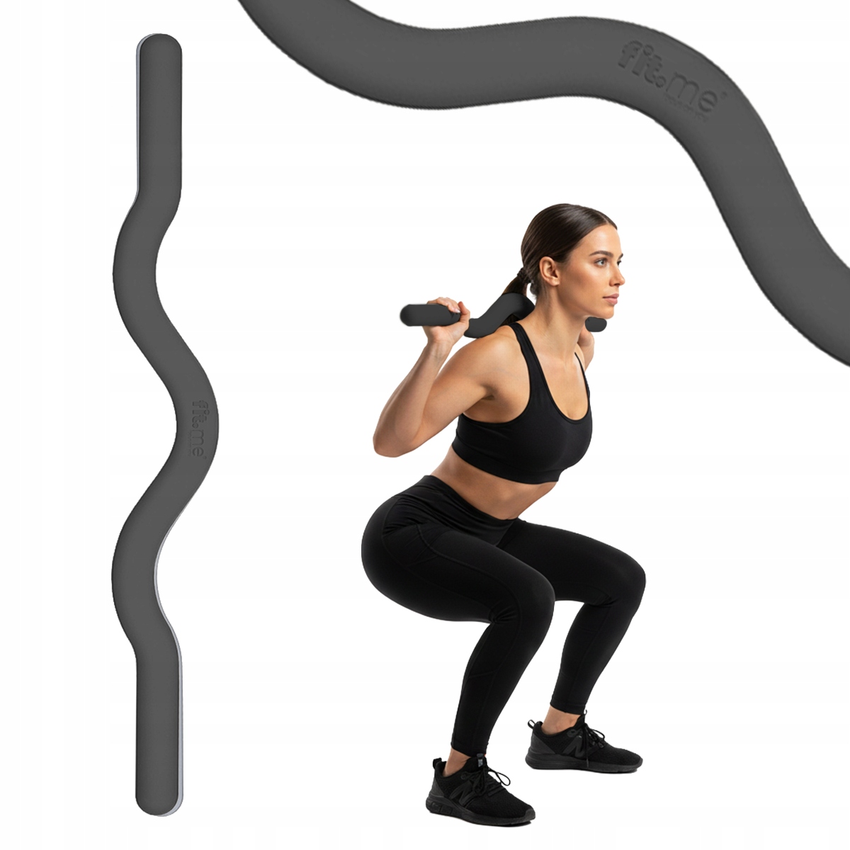 Silikonová Lomená Posilovací Tyč Pro Fitness Cvičení Pilates 6.8 Kg