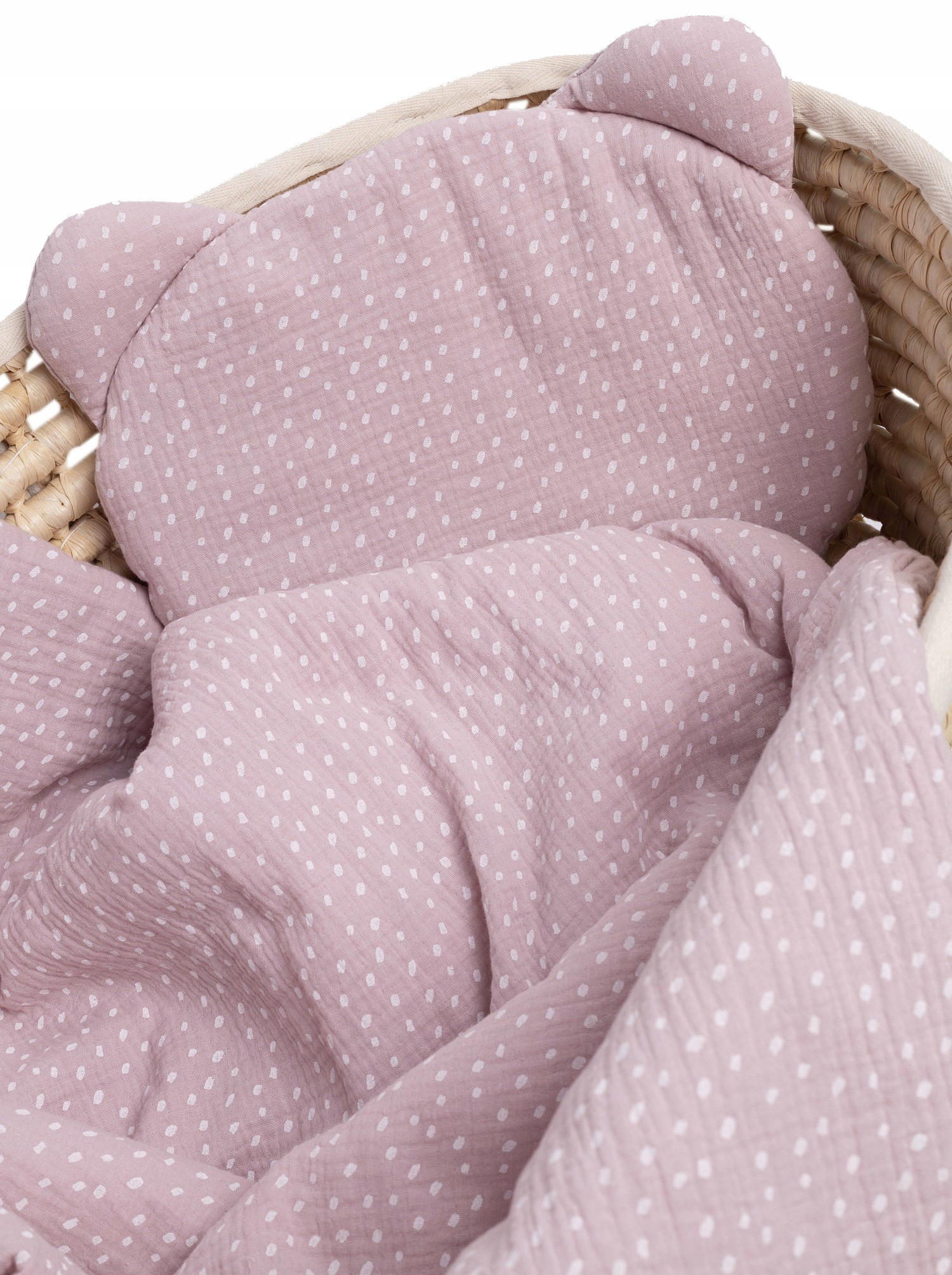 

Komplet Muślinowy Dots Poduszka Teddy