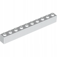 

Lego cegła 1x10 biała 1 szt. 6111 Nowa