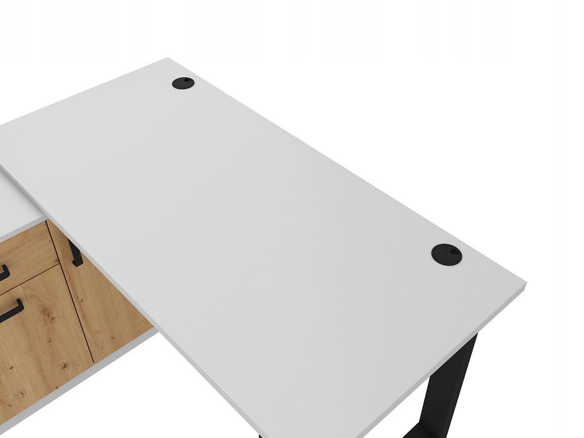 Biurko z komodą METZ 140 dąb artisan Głębokość mebla 67 cm