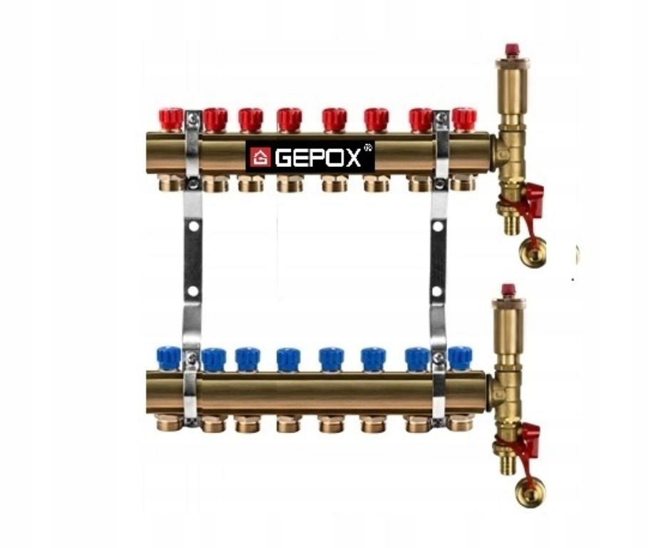 Rozdělovač 8 okruhů pro ústřední vytápění