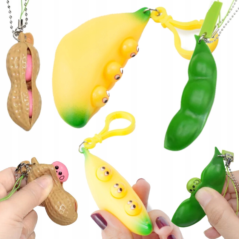 

Zestaw Gniotków Antystresowy Brelok banan 3el