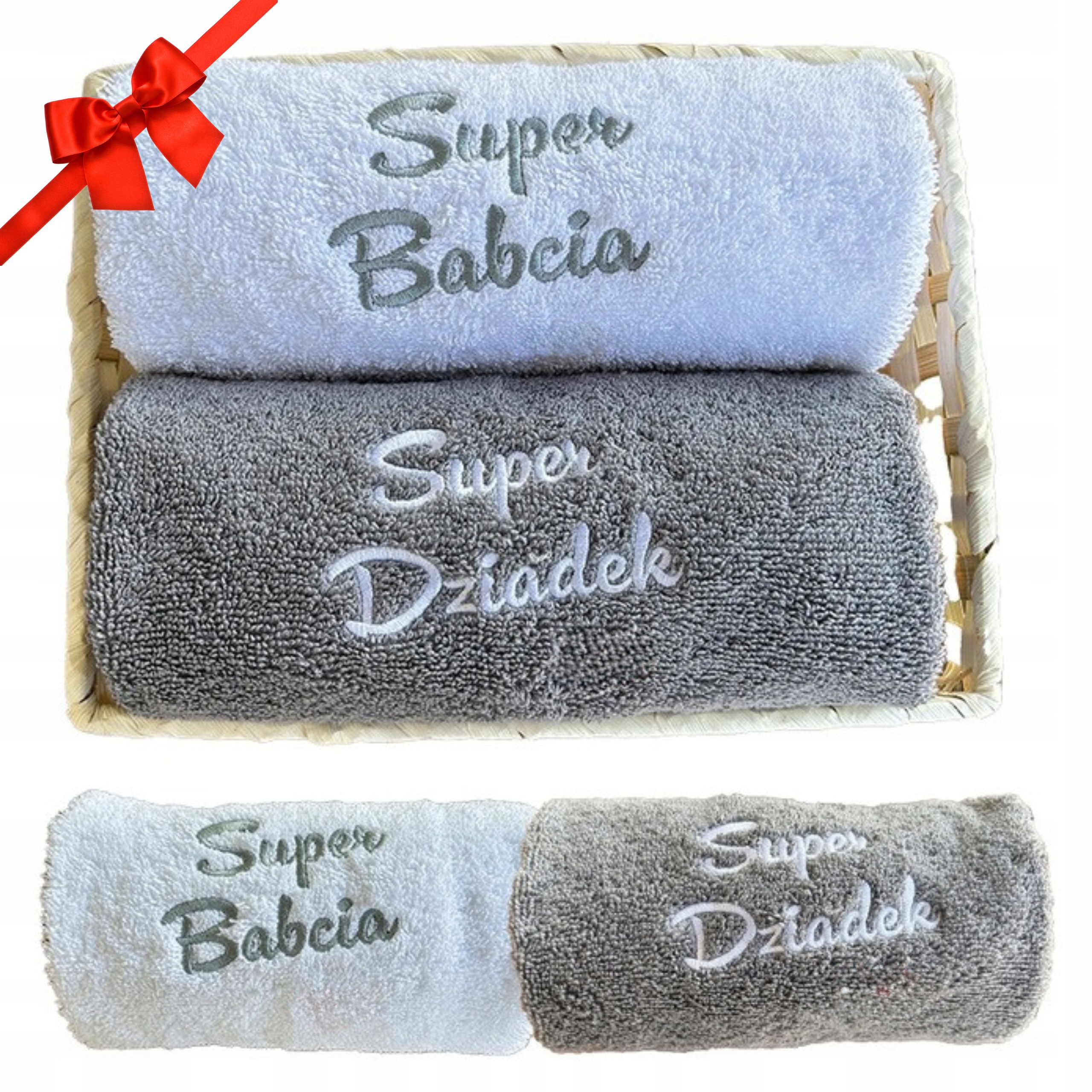 Sada Ručníků Dárek Na Den Prarodičů Komplet 50x100 cm Vánoce