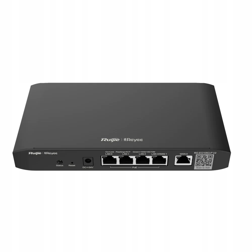 RG-EG105G-P V2 Káblový Router Ruijie, 4X Lan, 1X Wan, Poe, 128 Mb