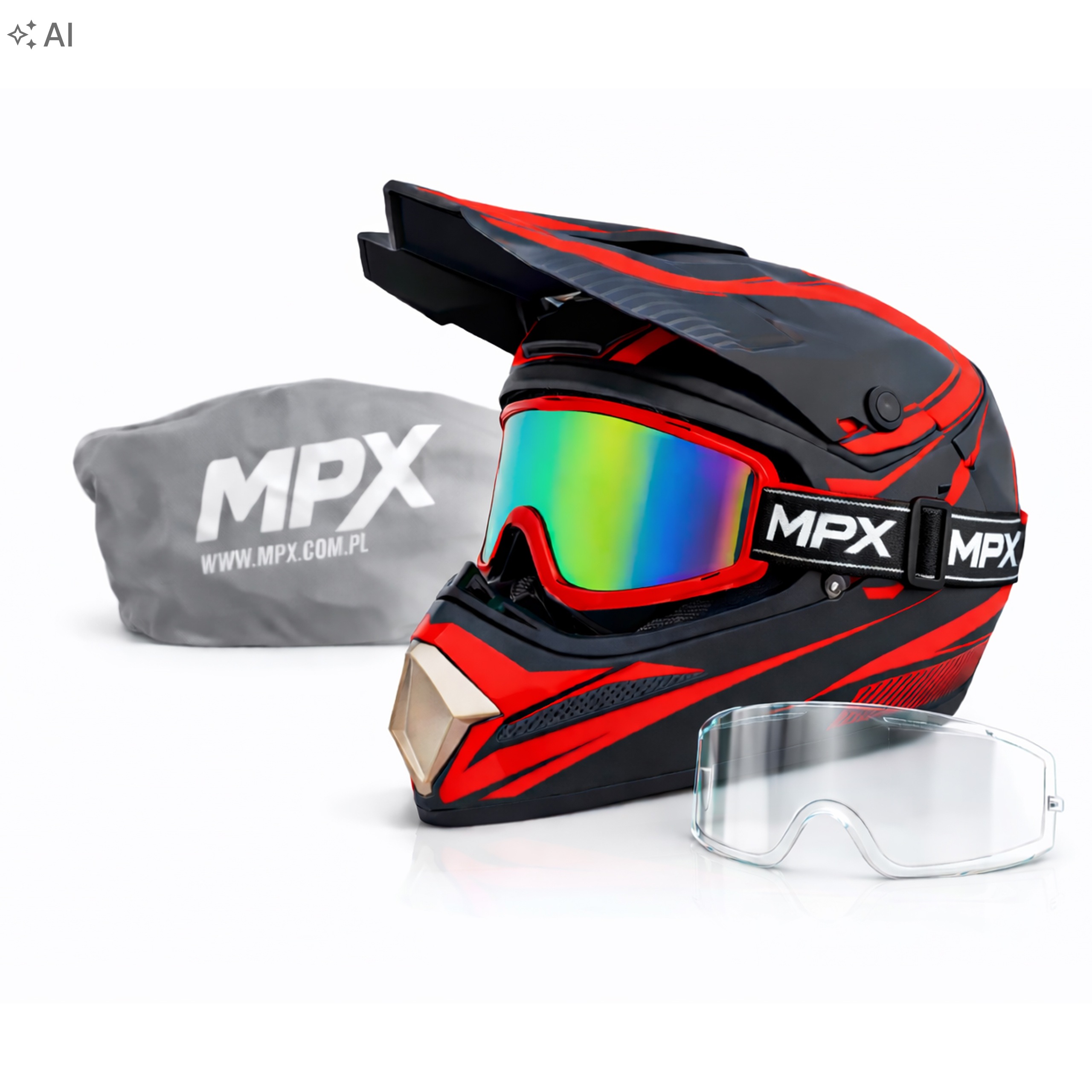 Crossová přilba M Brýle na Enduro Quad Atv Kolo Bmx Mtb Koloběžka