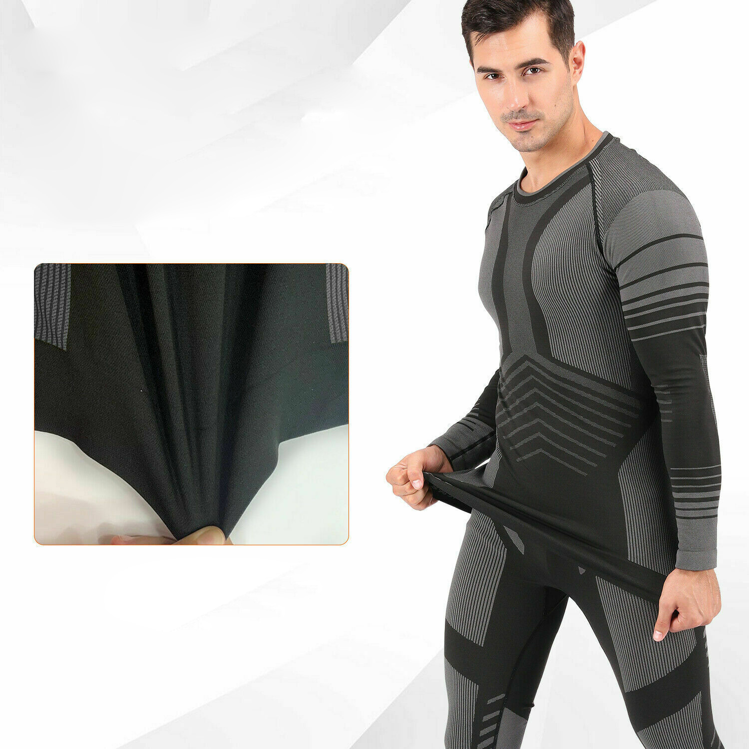 BIELIZNA TERMOAKTYWNA MĘSKA TERMICZNA Komplet Materiał dominujący Poliester