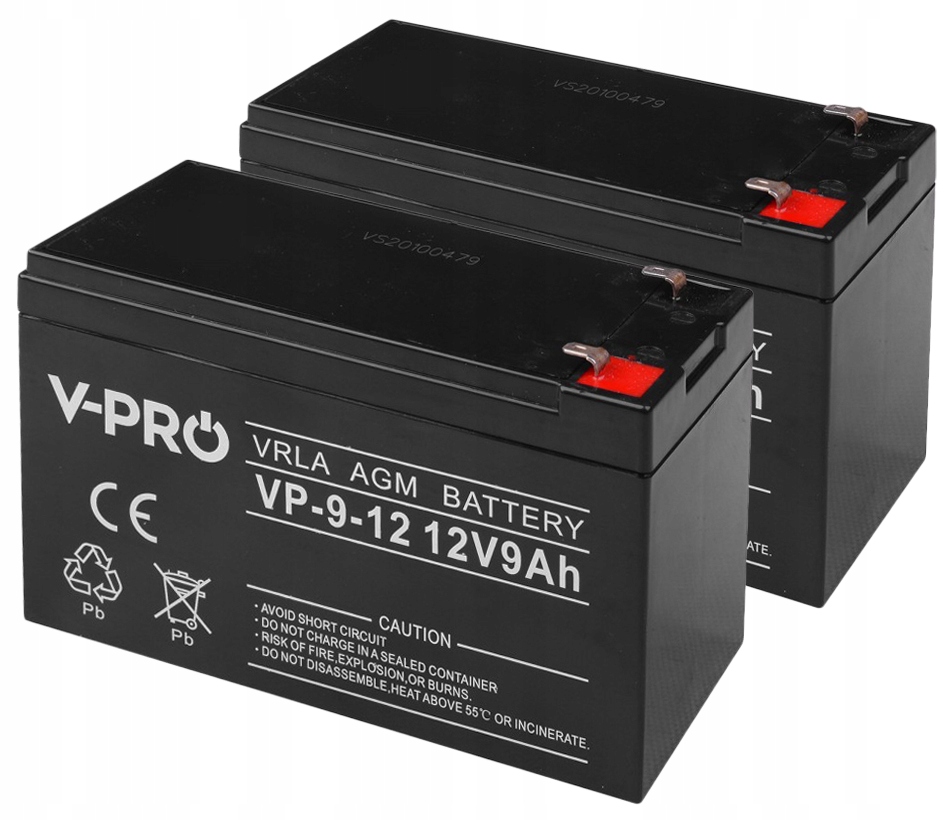 2X Agm Volt Polska Vpro 12V 24V 9Ah Duża Moc Pojazd Elektryczny Zabawki Ups
