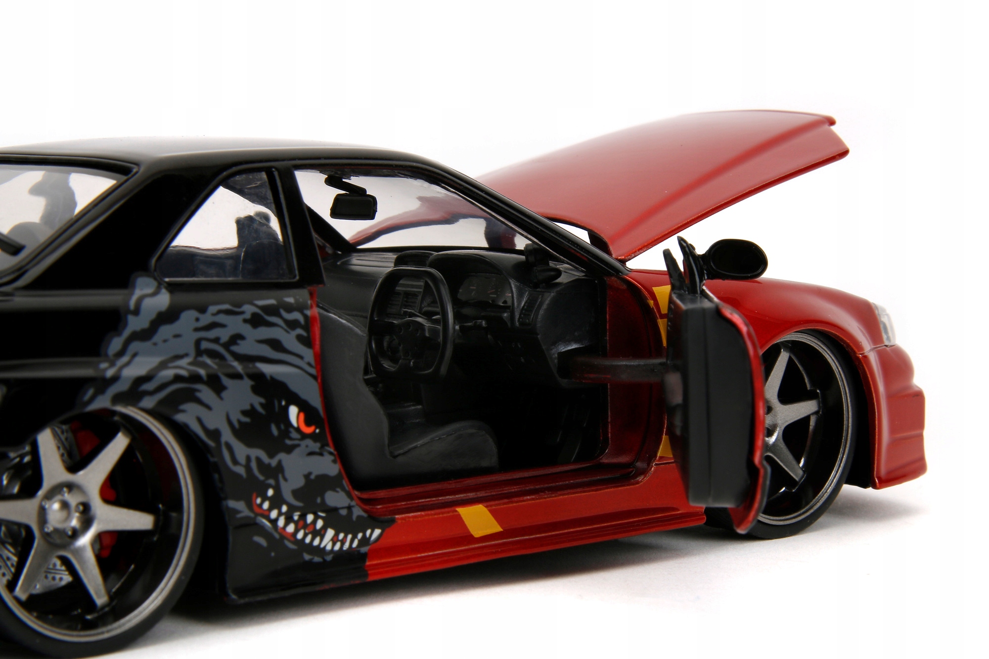 JADA GODZILLA 2002 NISSAN SKYLINE GT-R R34 1:24 NOWY METAL