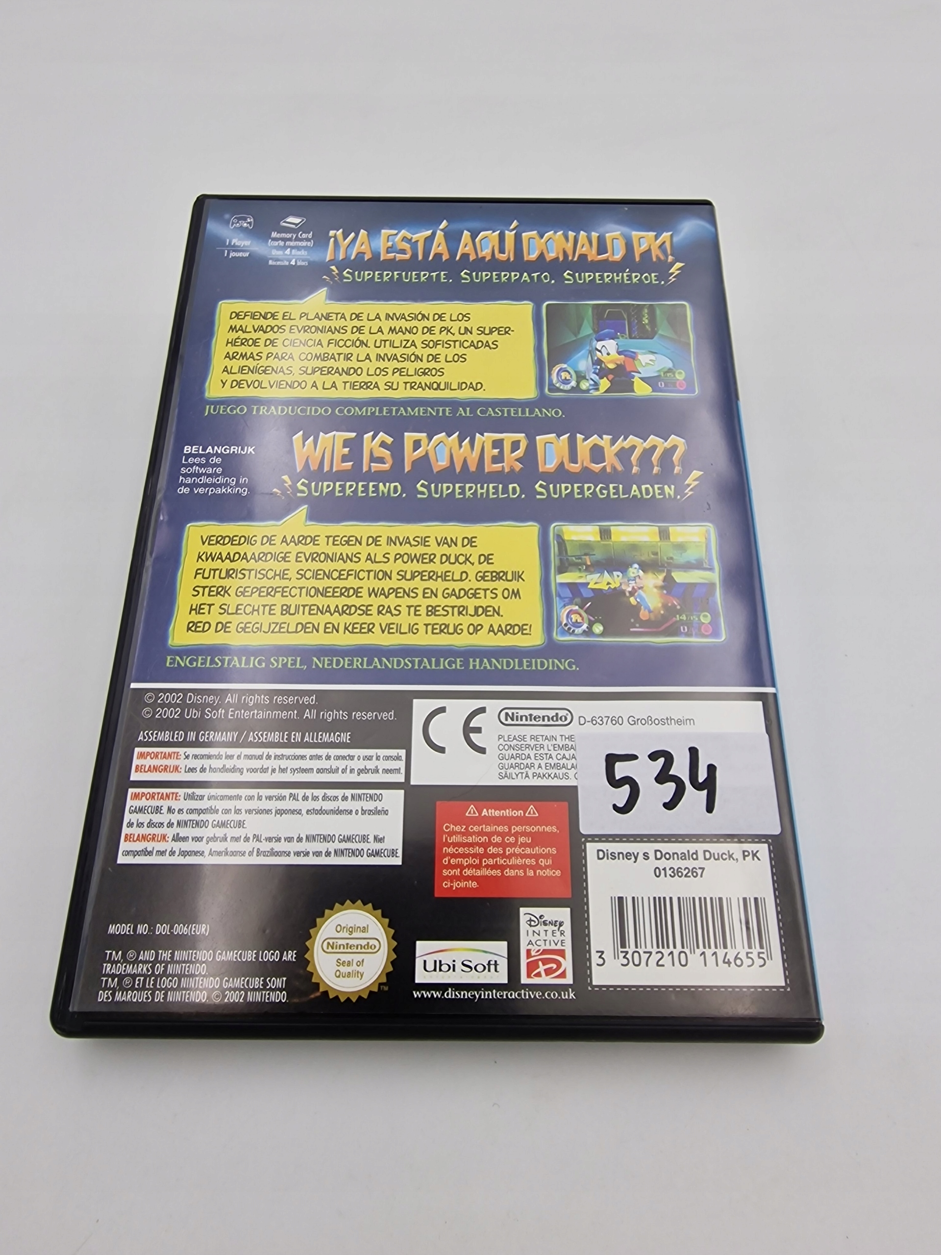 NINTENDO GAMECUBE DONALD DUCK PK Platforma Nintendo GameCube